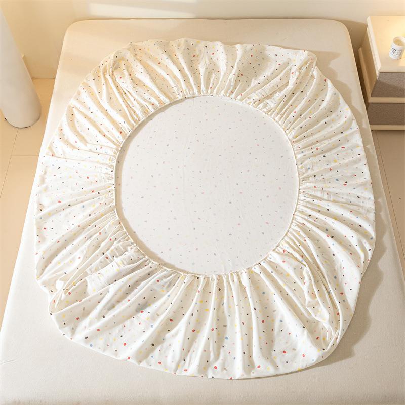 A全0PD棉双层纱毛巾绣床单件1笠0纯类棉全包床罩防尘隔脏床垫保护