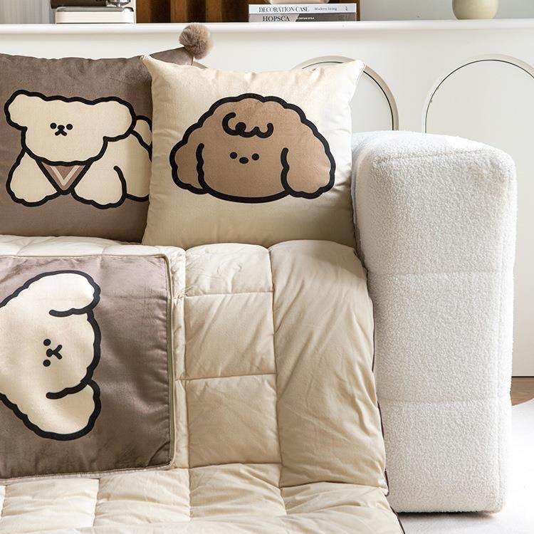 爱线条小狗可抱被子毯子二合一两用枕厚车用车F97566HS加载靠枕办,居家布艺,抱枕被,淘宝优惠券,粉丝福利购,淘宝优惠卷