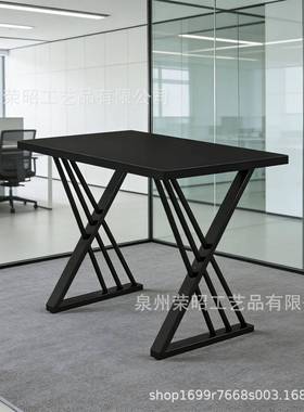 艺岩板茶台桌腿支架茶桌铁桌餐脚茶几台底座吧金属桌简MKI约架