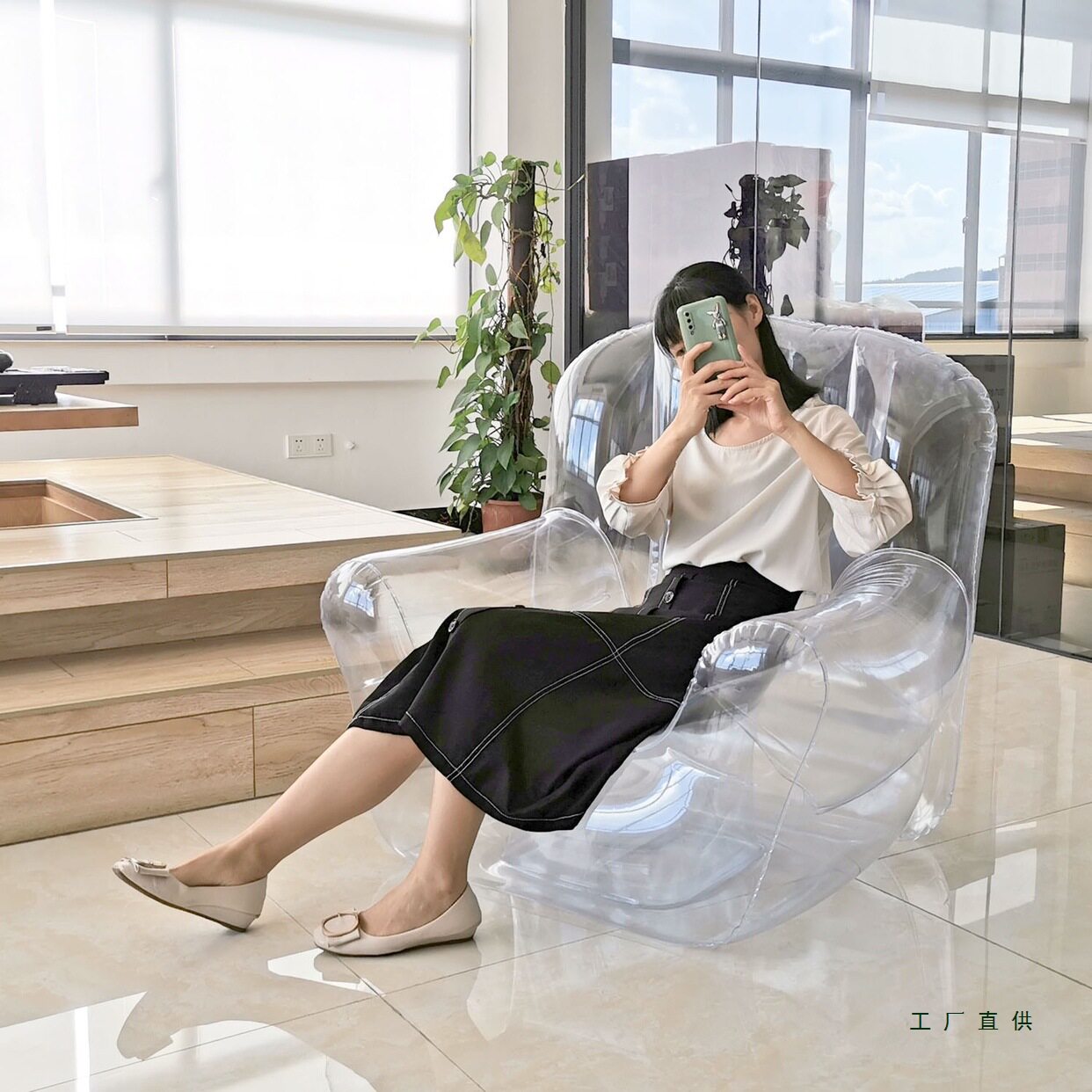 塞娃娃透明沙发充气女皇沙发欧式艺术单人椅创意摄影道具厂家直销