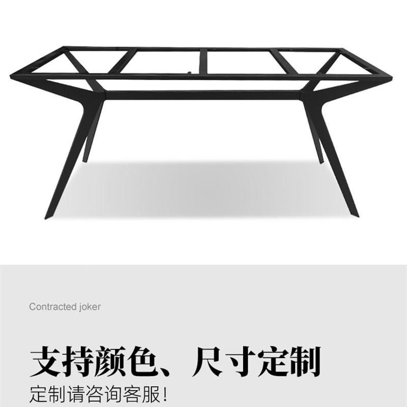 意式轻奢实心板钢大金铁艺桌腿支架QEC岩板茶桌桌架理石餐桌脚属