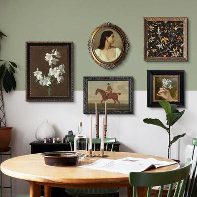 图尔静物i挂花卉欧式轻拉奢vntage装饰画法式C185客厅餐厅卧室复