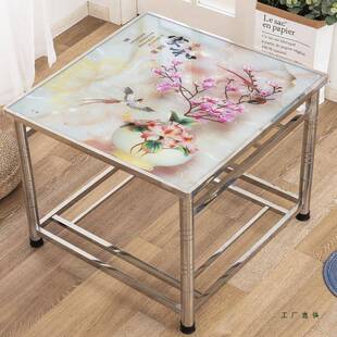 双杆冬季不锈钢烤JWM火多桌折叠简新取款功能正方形家约用吃饭暖