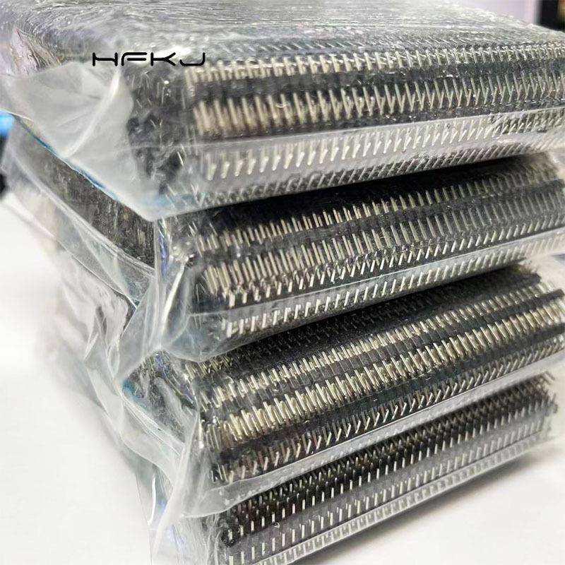 QCL2.0间距2插*40P排针20.mm双排弯90°2×40PIN针针弯排针直插式