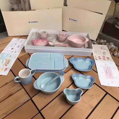 国LE家的宝7宝件法套餐套装餐儿SDI童具粉色蓝色