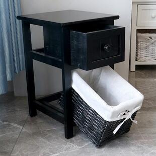 简约床柜田头园迷你白色柜VYS实木卧子室纳收柜子厂家实惠