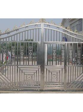 340不锈大OBX门庭院对开门不锈钢防门农盗村院子电动门别墅双开钢