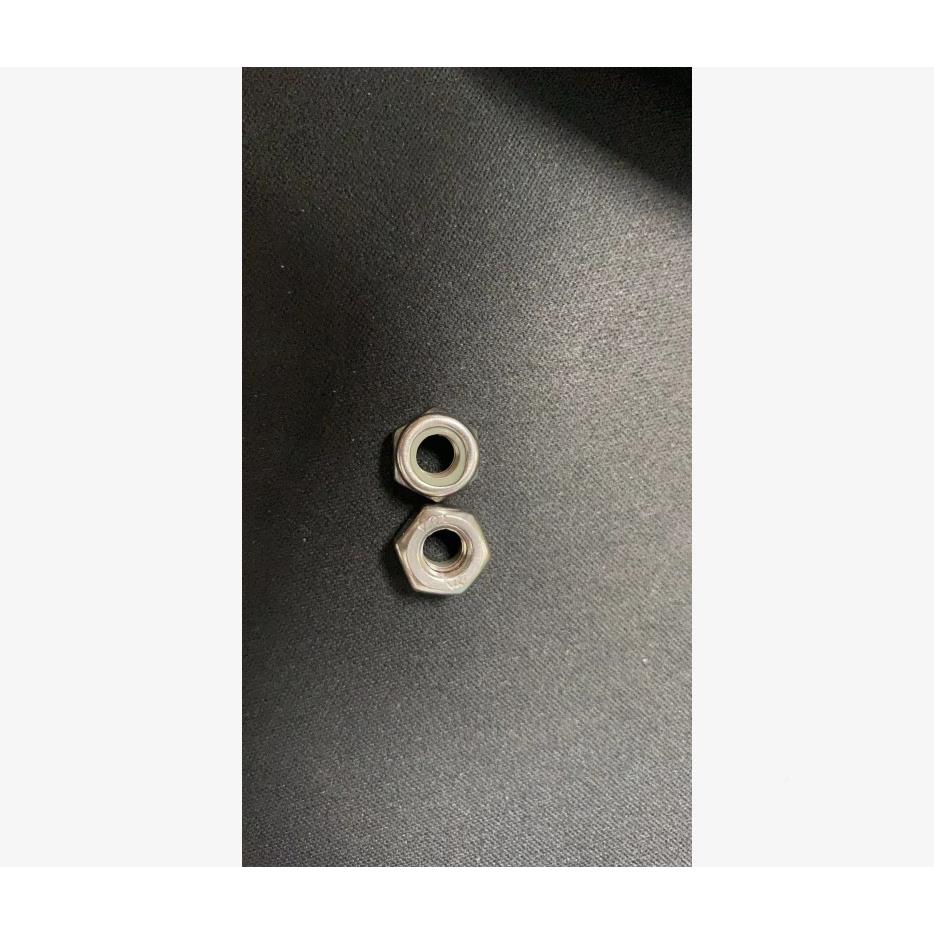 304不钢美制六角EMS2尼龙锁紧薄螺母1/4锈-0