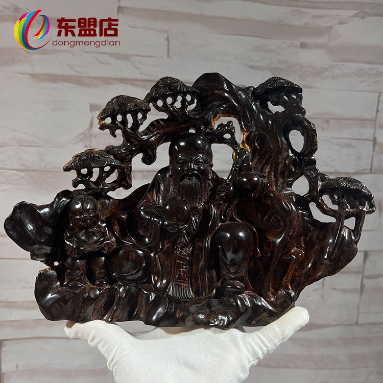 越南黄花梨寿星公风化老料摆件