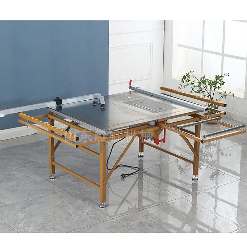 装FQX木工多不推台锯锈钢无尘家子母锯功能锯台