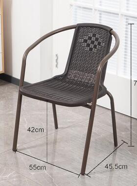 户外庭院桌椅组合室外休露KTE天露台闲花椅园子藤喝编茶桌藤椅三