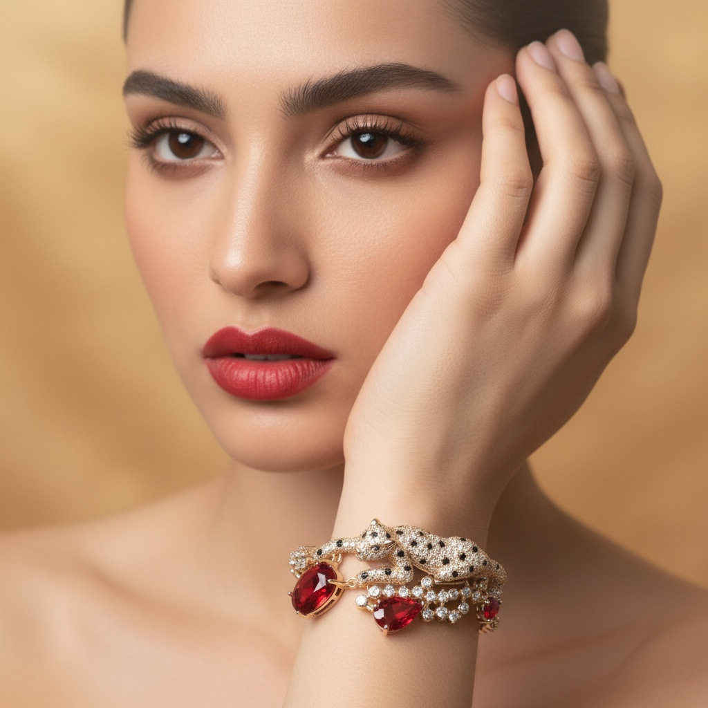 跨境款坠入银河精致猎豹手链高级感蛋面手链微镶满钻轻奢手饰批发,饰品/流行首饰/时尚饰品新,手链,淘宝优惠券,粉丝福利购,淘宝优惠卷