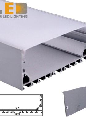 超市商场展厅led办公吊线灯方通灯40*100mm宽PC面罩线条灯铝型材