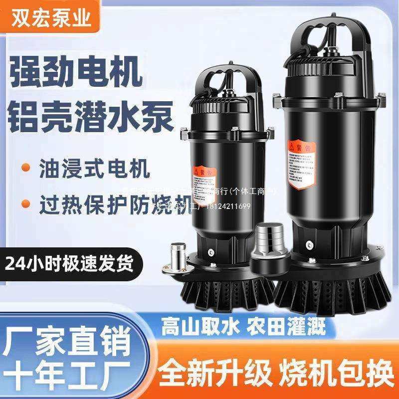 上海潜水泵人民220v家用农用灌溉三相大流量抽水机4寸小型高扬程