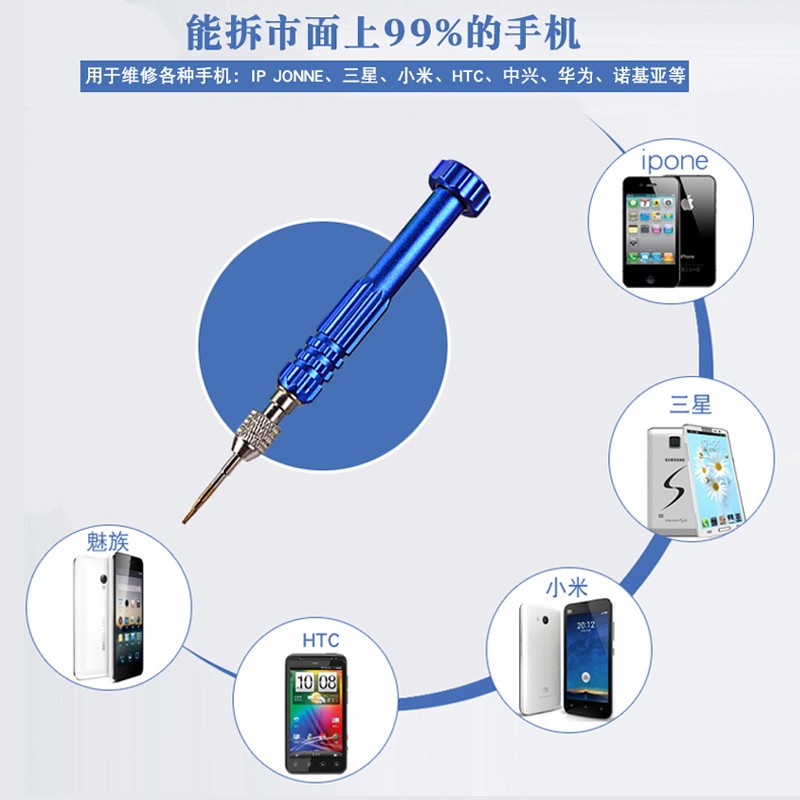 5合1铝合金螺丝刀多功能螺丝批笔记本手机拆机维修工具组合套装