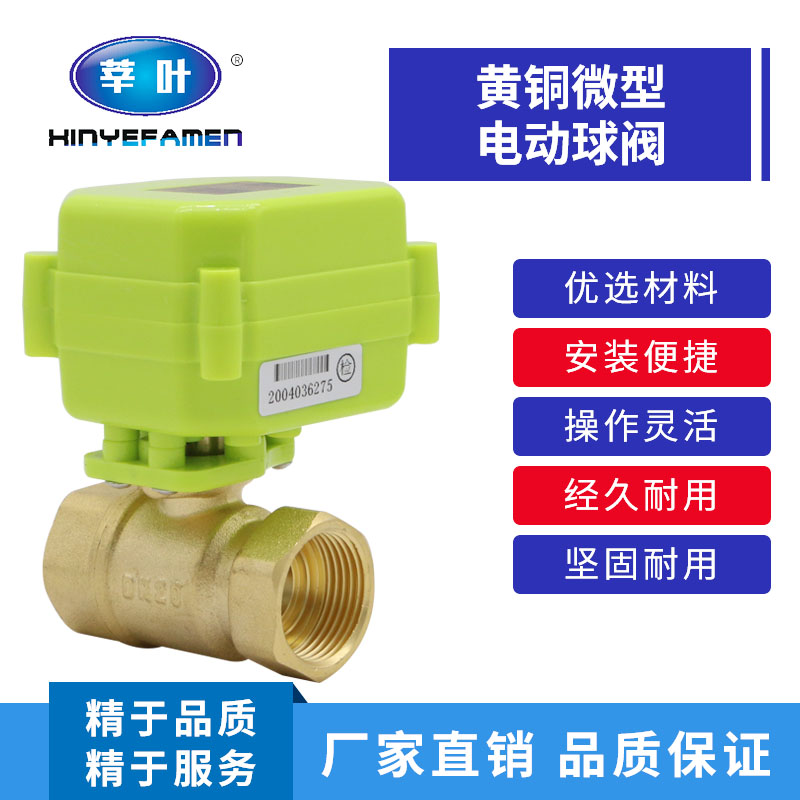 铜微型电动球阀 电动二通阀水控阀电动阀 开水阀DN15 20 25 DC24V