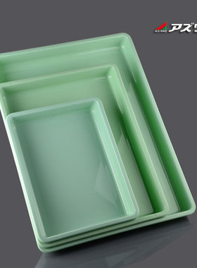 托盘白色加厚PP塑料方盘家用实验室长方形高温水果茶盘日本ASONE