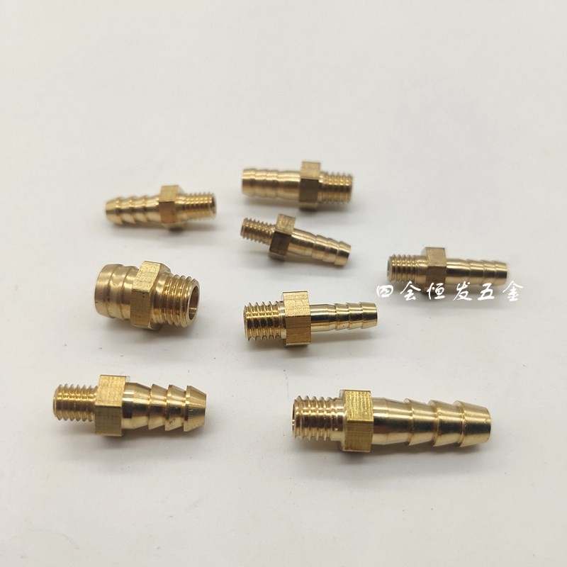 铜迷你宝塔接头公制粗牙气咀M4 M5 M6皮管油管气管微型螺丝水咀直