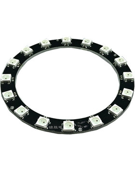 16位 WS2812 5050 RGB LED 内置全彩 彩驱动彩灯 圆形开 发板