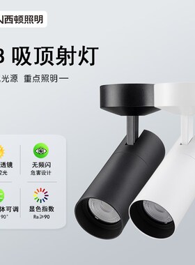 西顿照明cob明装吸顶射灯免开孔深藏防眩家用洗墙客厅卧室CEX9116