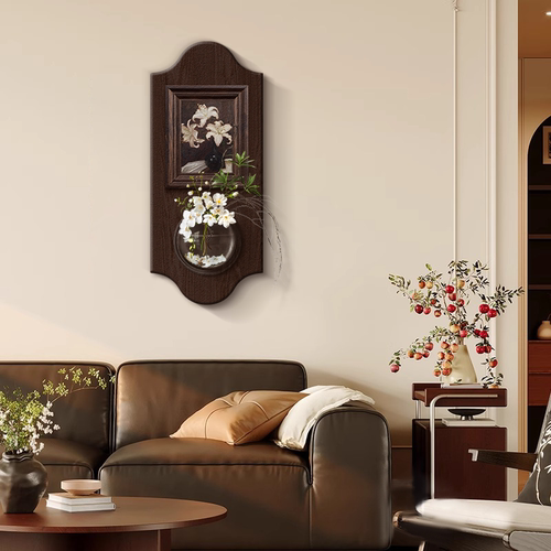 法式中古风客厅壁挂鱼缸装饰画