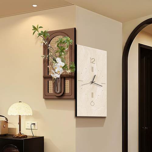 中古风客厅玄关转角装饰画