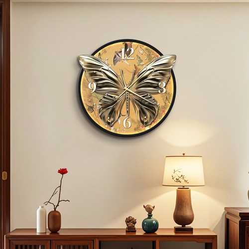 中古风发光挂画法式复古蝴蝶