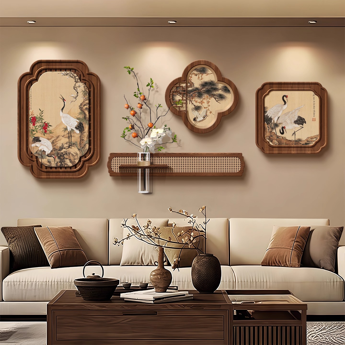 2025年新款宋代美学迎客松装饰画