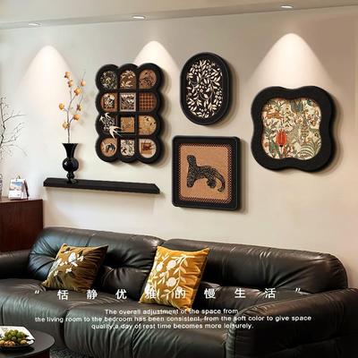 中古风客厅装饰画组合美式