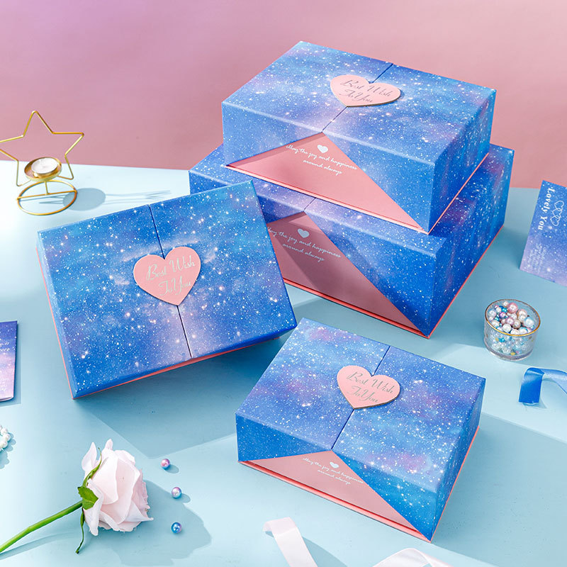 礼物盒高级小众大号空盒子生日礼品盒伴手礼盒星空包装盒送女友