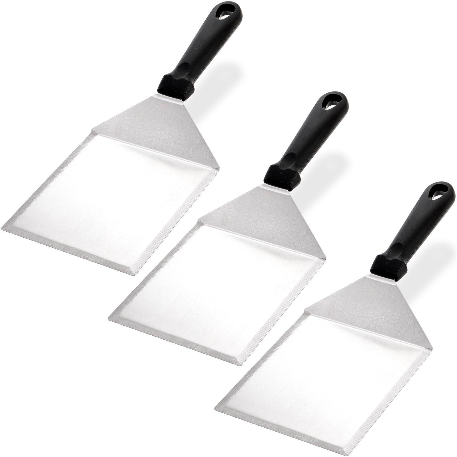 不锈钢煎铲摊煎饼果子工具煎饼神器烙压手抓饼铁板烧铲子三角平铲