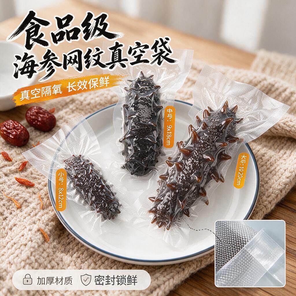 海参独立包装袋即食真空袋食品袋干货野生抽真空袋鲜食真空袋纹路