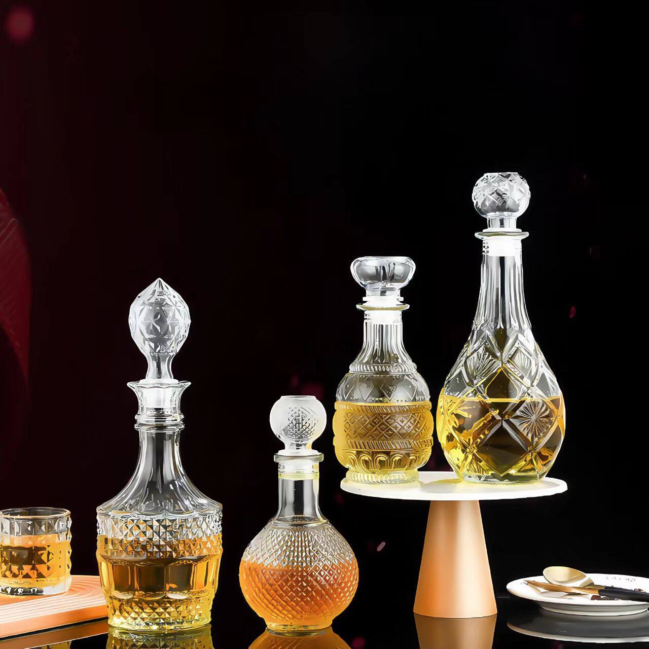 1只包邮高档玻璃红酒瓶 密封空酒瓶红葡萄酒瓶洋酒瓶药酒瓶1斤2斤