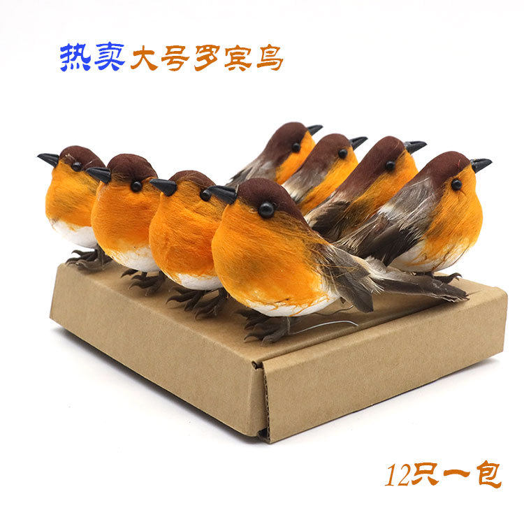 迷你版仿真红毛鸡羽毛鸡饰品装饰工艺品景观造景橱窗美陈教学演示
