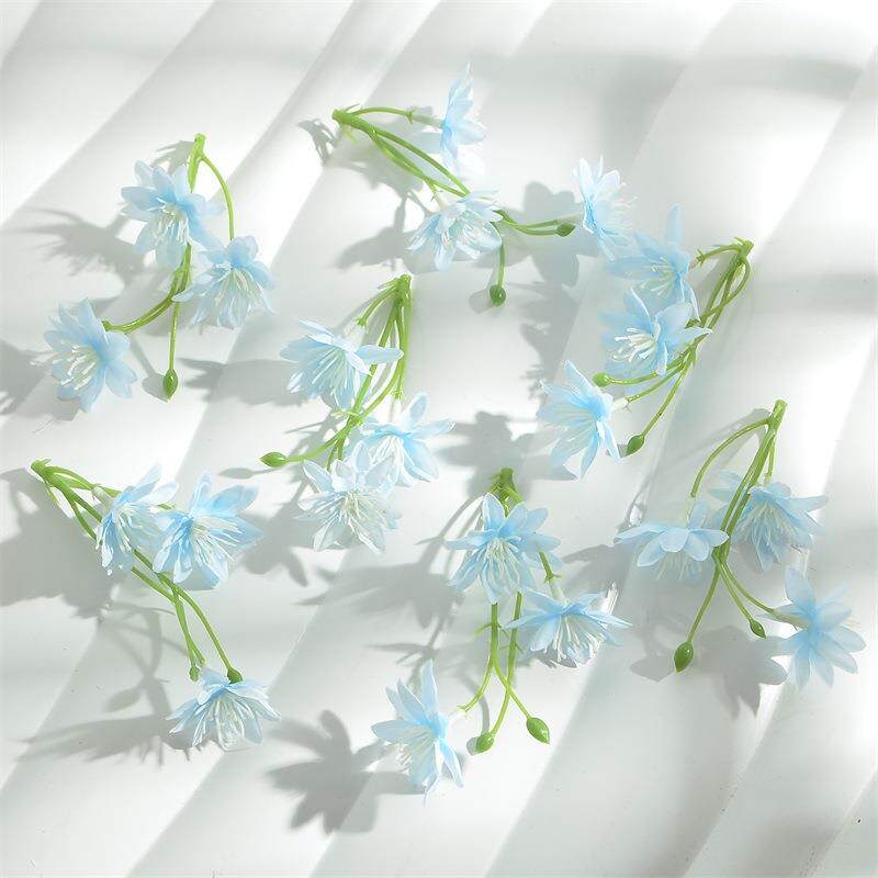 Z新款3花仿真兰花假花簪花学士帽花环帽花配件材料花艺