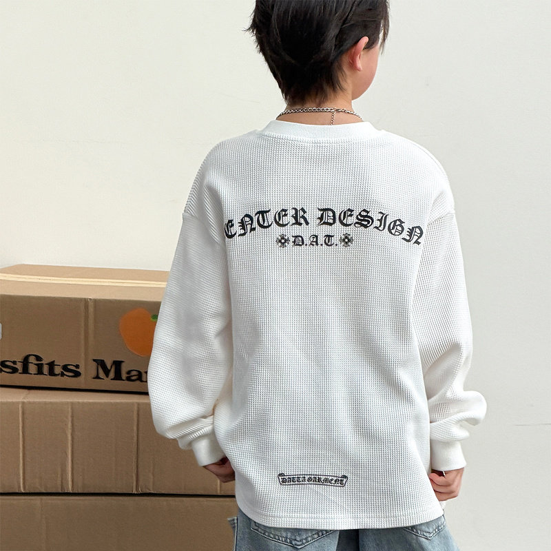 男童长袖t恤韩版童装长袖字母体恤儿童春秋2026新款男孩中大童潮