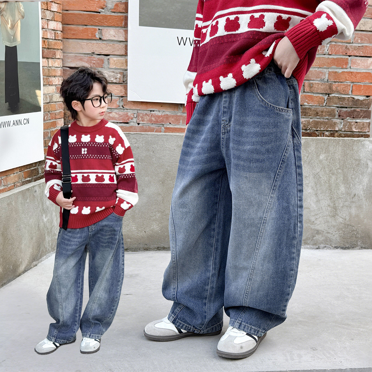 男童牛仔裤春装儿童春秋款裤子2026新款童装中大童洋气弯刀裤韩版,童装/婴儿装/亲子装,儿童牛仔裤,淘宝优惠券,粉丝福利购,淘宝优惠卷