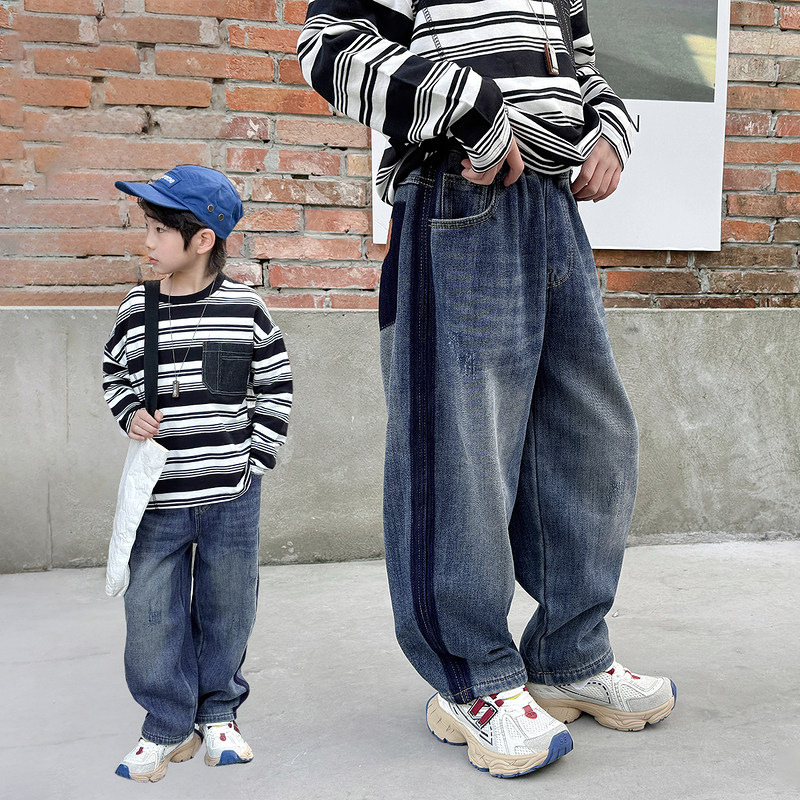男童加绒牛仔裤童装秋冬款长裤2025新款儿童加厚保暖冬装裤子韩版,童装/婴儿装/亲子装,儿童牛仔裤,淘宝优惠券,粉丝福利购,淘宝优惠卷