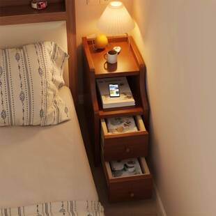 床头柜实木小型极窄床边夹缝置物柜超窄家用卧室30cm宽迷你窄柜