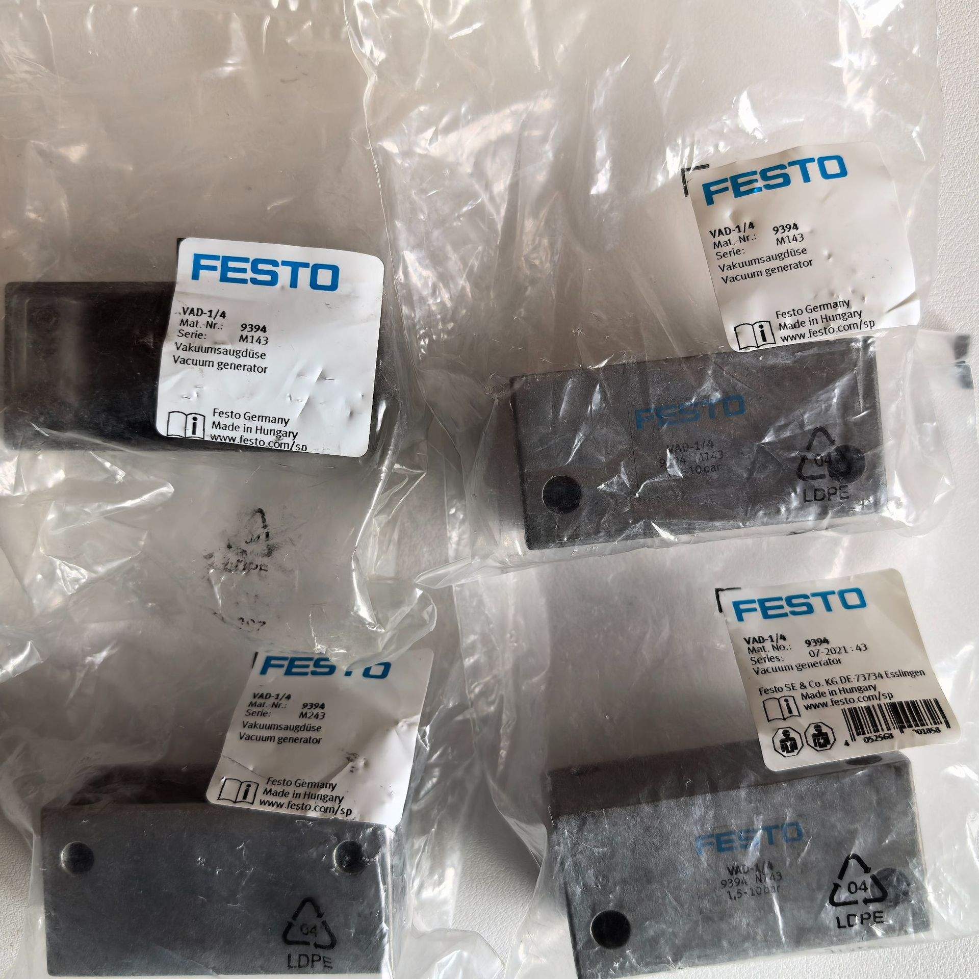 费斯托  FESTO  真空发生器  9394  VAD-1/4