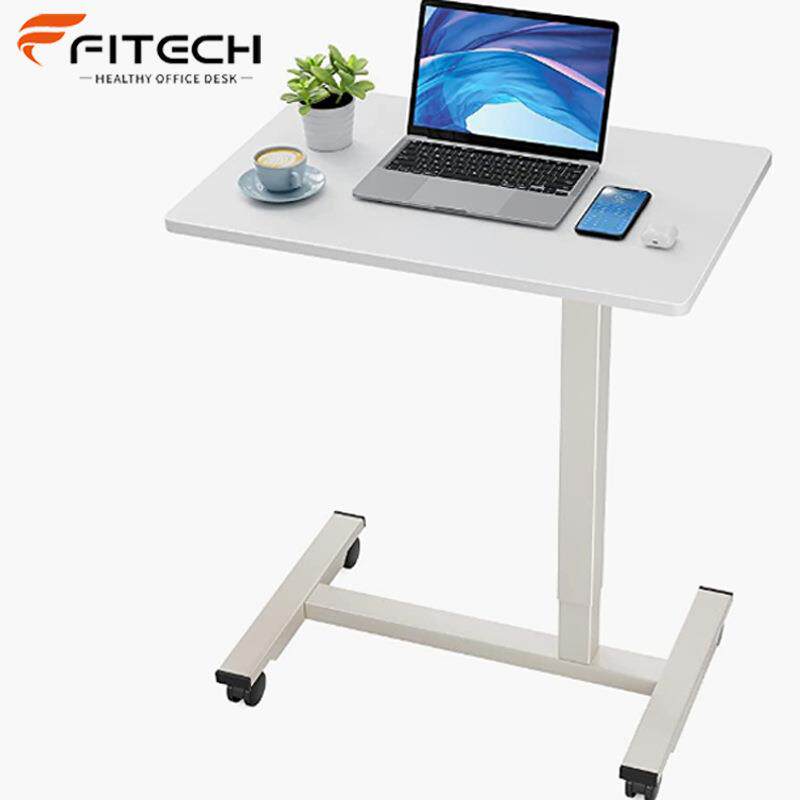 电动升降桌简易现代移动电脑桌演讲台桌增高台式办公可充电工作台