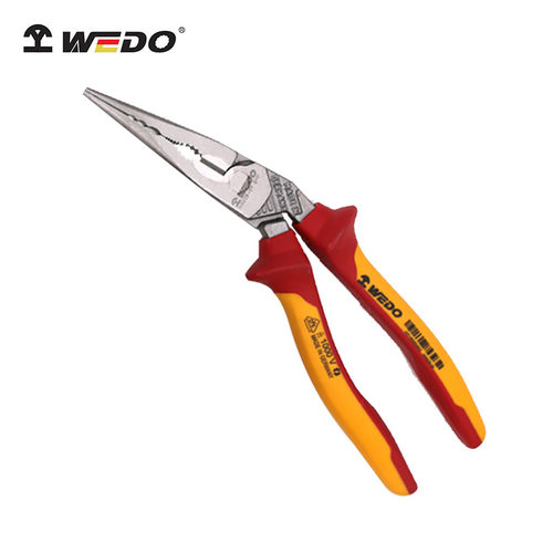 WEDO维度绝缘工具VDE德式绝缘省力弯头尖嘴钳尖咀钳