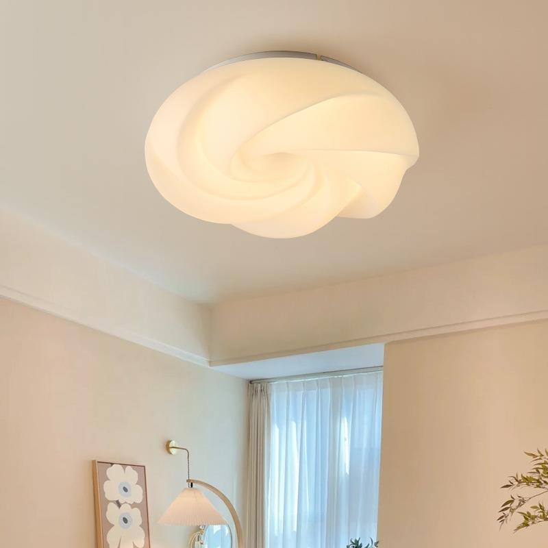 奶油风卧室吸顶灯现代简约温馨浪漫设计感玫瑰花书房主卧房间灯