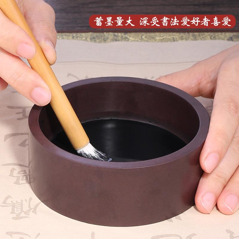 文博端砚宋坑砚台3寸-10寸学生砚台墨海单打天然原石带盖X20