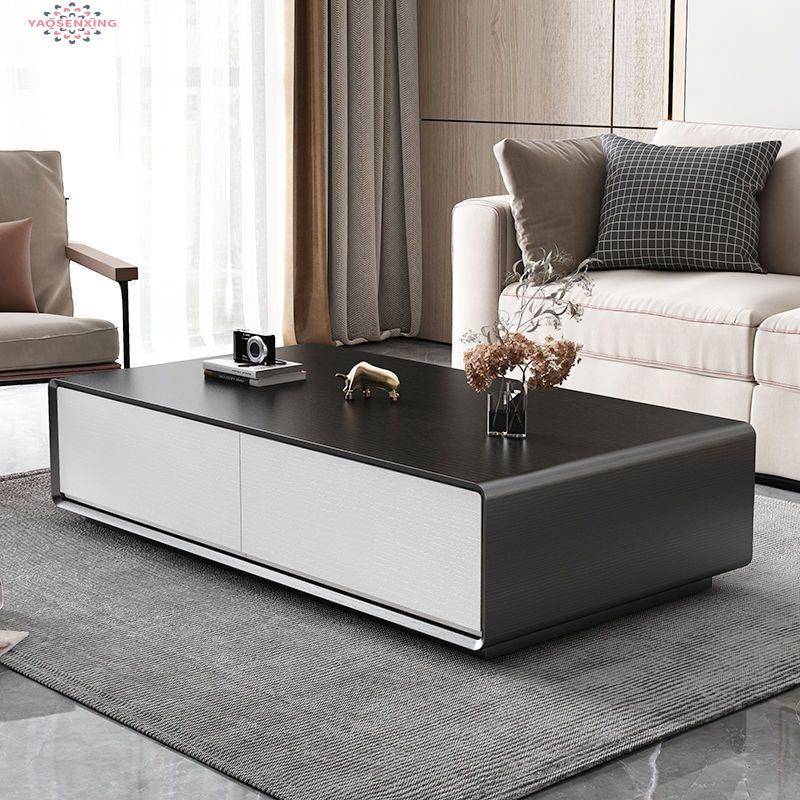 现代高级感简约茶几客厅家用新款大小户型极简茶桌创意储办公商用