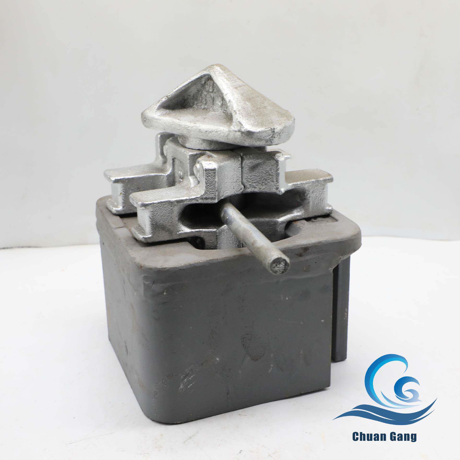 优质现货集装箱标准件镀锌手动扭锁集装箱中间转锁