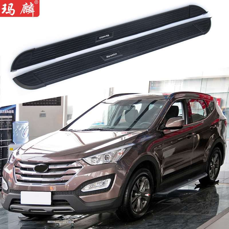 适用于现代胜达改装侧踏板2013-18款IX45原厂两侧脚踏板