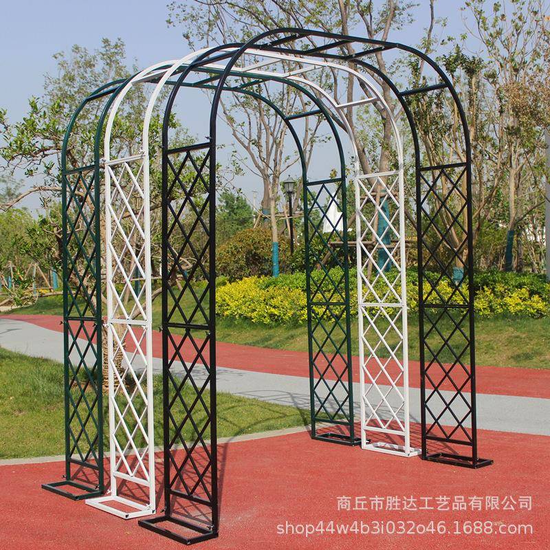 拱门花架爬藤架子花支架铁艺植物架攀爬阳台月季花园庭院门婚礼