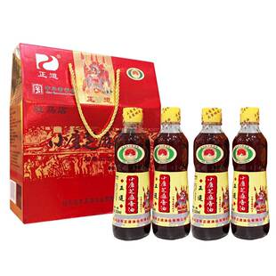 正道小磨香油礼盒320ml*4瓶石磨白芝麻香油1280ml 河南驻马店特产