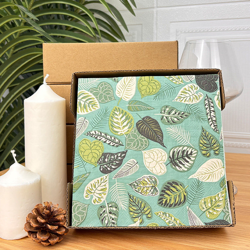 三层加厚印花餐巾纸北欧森系绿叶彩色餐桌纸巾家用西餐垫50张盒装,洗护清洁剂/卫生巾/纸/香薰,抽纸,淘宝优惠券,粉丝福利购,淘宝优惠卷